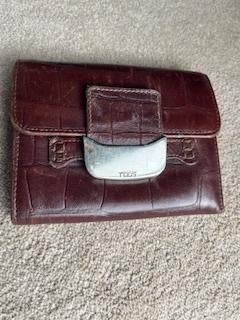 TOD'S damesportefeuille bruin leder, Overige merken, Gebruikt, Bruin, Ophalen of Verzenden