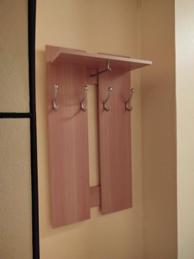 Kapstok en spiegelset, Hout