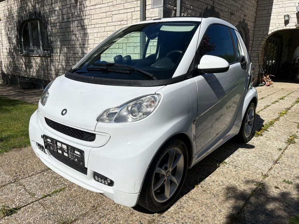 Smart Frotwo Cabriolet 0.8CDI, Auto's, Smart, Euro 5, Zwart, Cabriolet, Leder en Stof