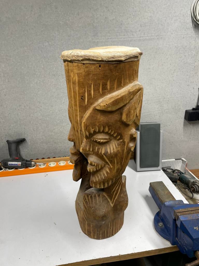 Djembé decoratief +- 75cm hoog, Muziek en Instrumenten, Percussie, Ophalen, Zo goed als nieuw