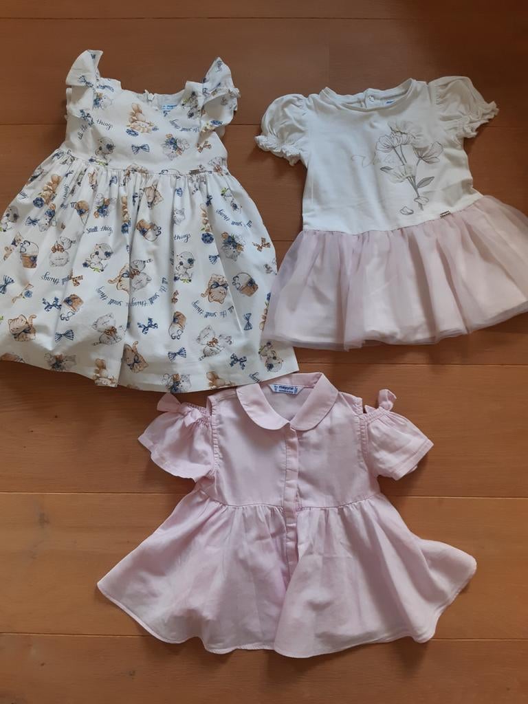 3 schattige  zomerkleedjes Mayoral Maat 18 en 24 maand, Kinderen en Baby's, Babykleding | Maat 86, Ophalen of Verzenden