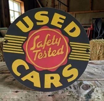 Used Cars safety tested USA, Enlèvement ou Envoi, Neuf, Panneau publicitaire