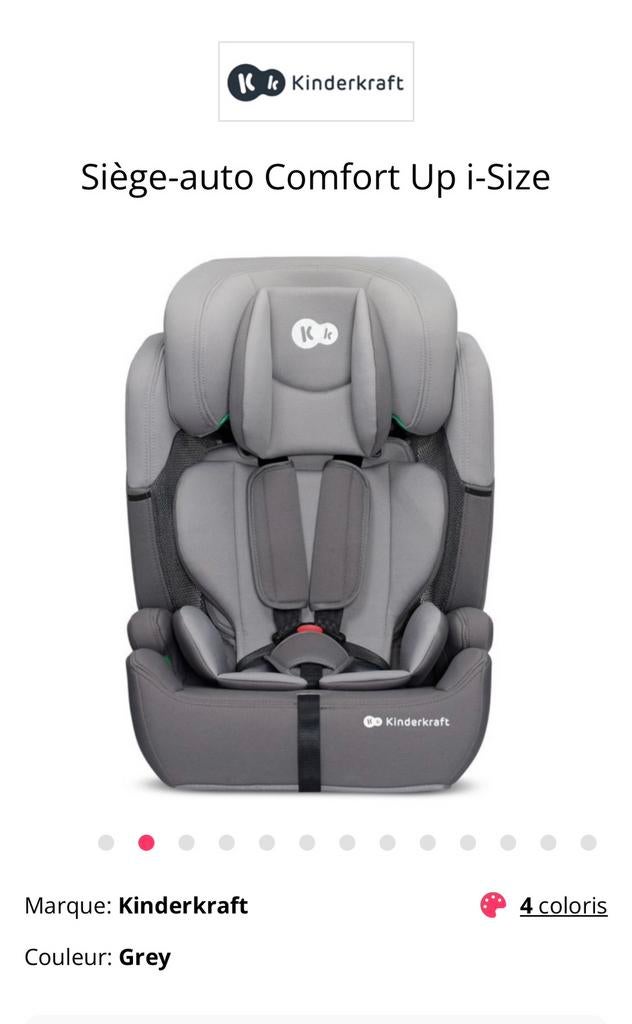 Siege auto de la marque Kinderkraft, Autres marques, Ceinture de sécurité, Dossier réglable, 9 à 36 kg