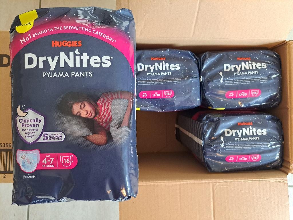 Huggies DryNites luierbroekjes meisjes 4-7j (17-30kg) - 64, Enlèvement, Neuf, Autres types, Autres marques