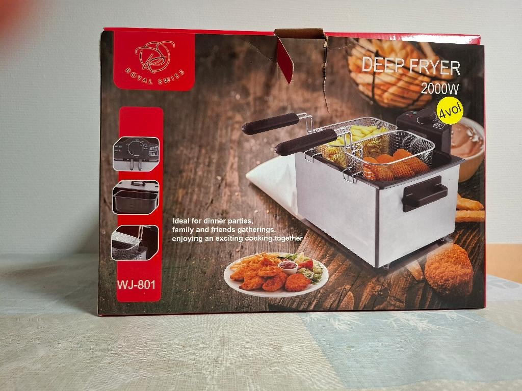 Royal Swiss deep fryer, Elektronische apparatuur, Frituurpannen, 4 liter of meer, Ophalen of Verzenden, Nieuw, Duo-friteuse