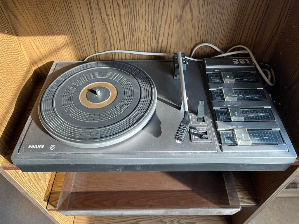Tourne-disque Vintage Philips 22 AF 381/00 + 2 Enceintes, Enlèvement, Comme neuf, Tourne-disque, Philips
