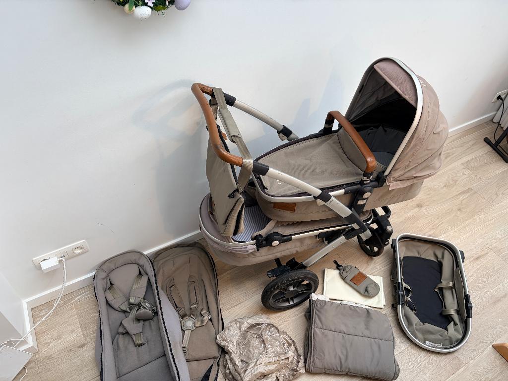 Joolz geo met uitbreiding voor 2 kinderen, Gebruikt, Combiwagen, Verstelbare duwstang, Ophalen