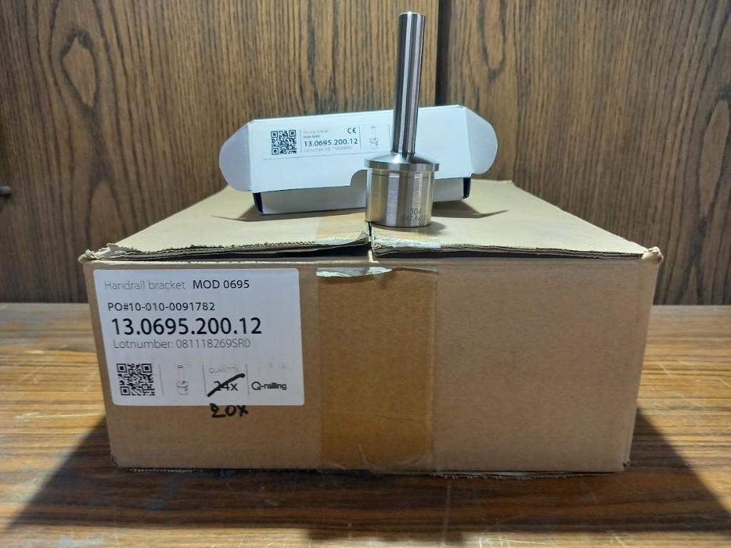 20 stuks inox handrailingssteun Q-railing - leuninghouder, Doe-het-zelf en Bouw, Ladders en Trappen, Nieuw, Trap, 4 meter of meer