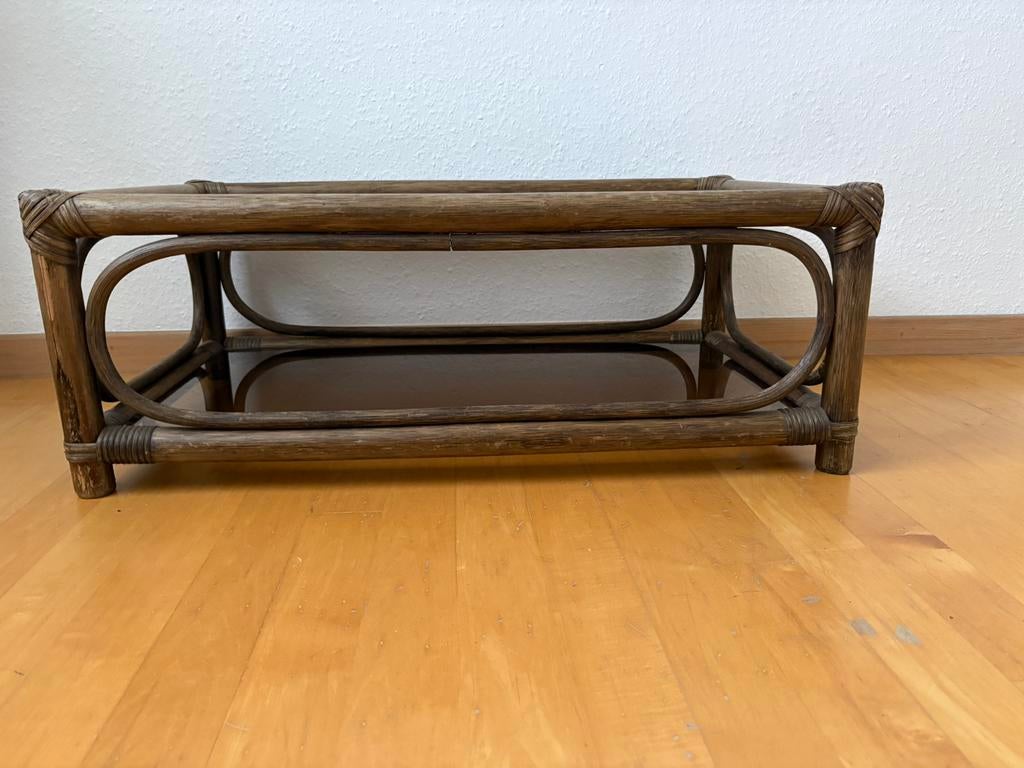 Rotan salon - bijzettafel  bruin, Huis en Inrichting, Ophalen, Gebruikt