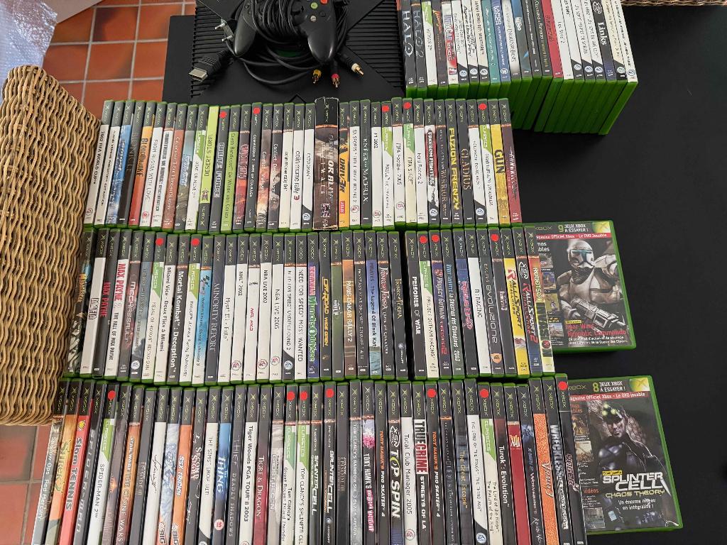 Collection XBOX - Console + 137 jeux + 6 Démos, Games en Spelcomputers, Spelcomputers | Xbox Original, Ophalen of Verzenden, Gebruikt