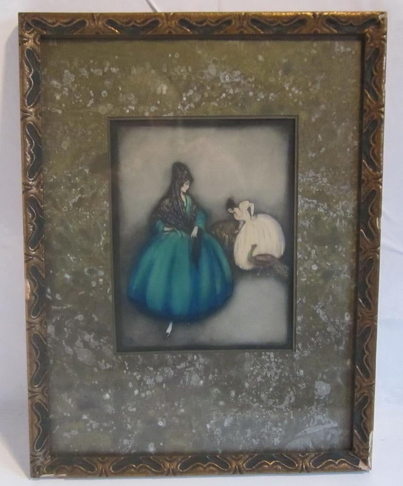 Estampe de Jennie Harbour, art nouveau, début 1900, Envoi