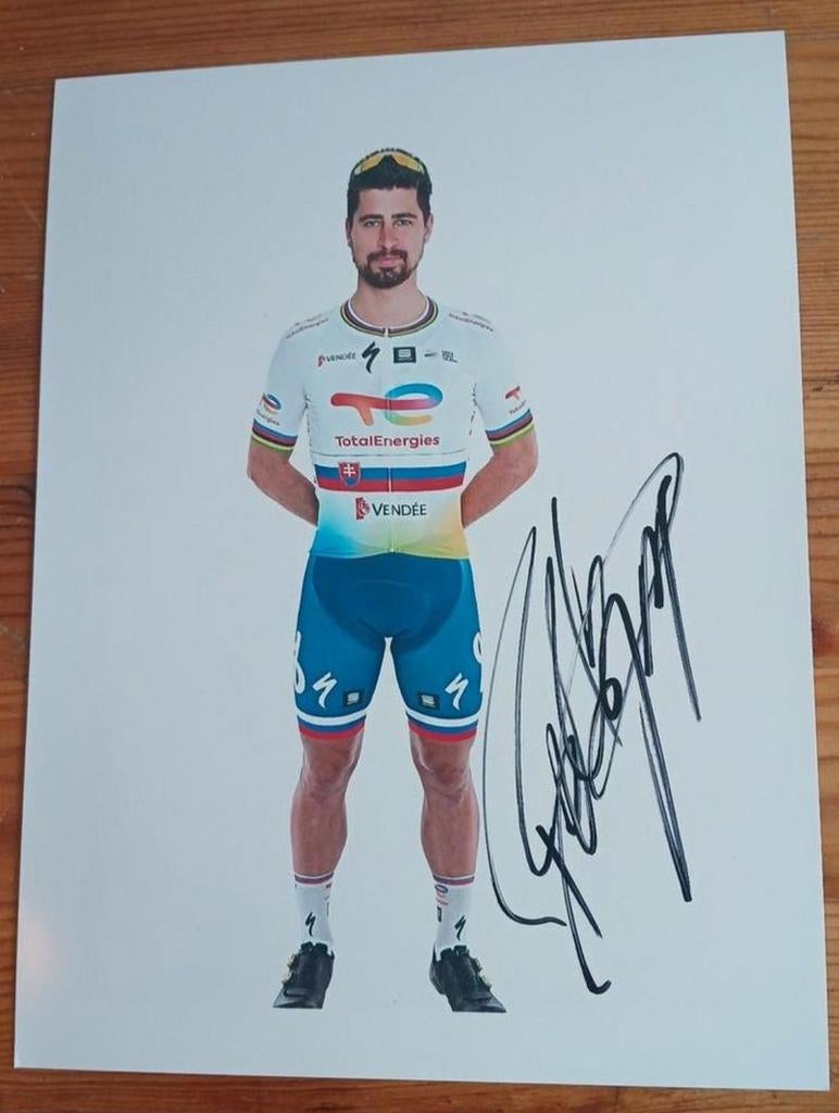 Gesigneerde foto van Peter Sagan., Sport en Fitness, Wielrennen, Verzenden, Nieuw