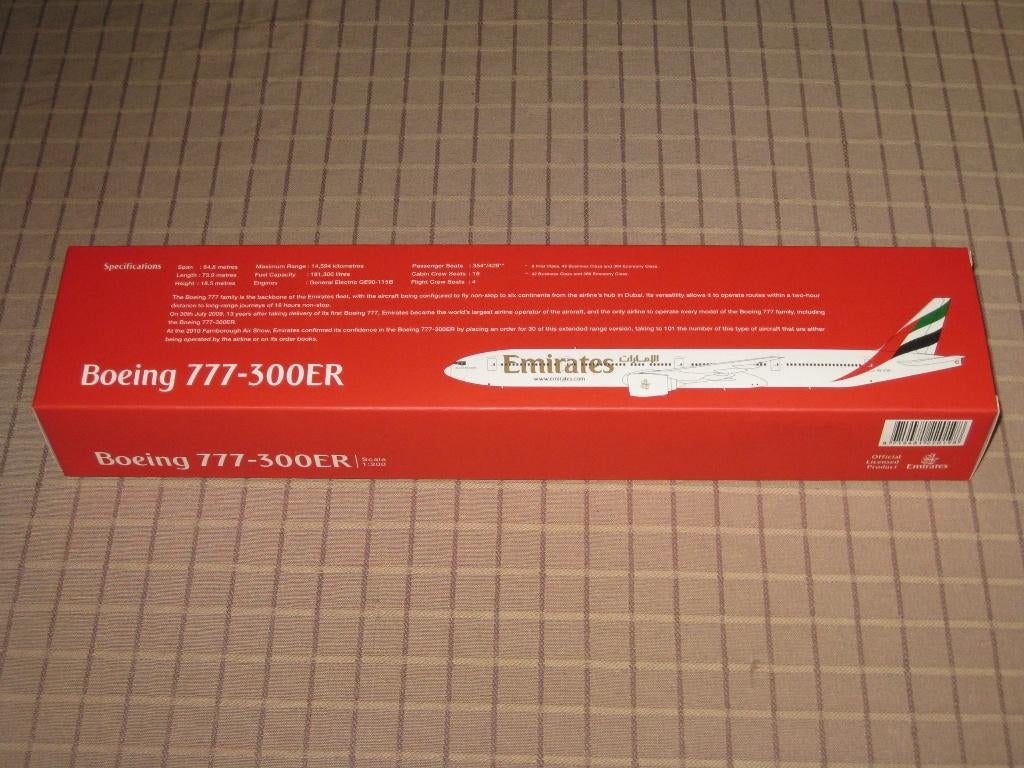 Schaalmodel 1:200 Emirates Boeing 777-300ER, Ophalen, Schaalmodel