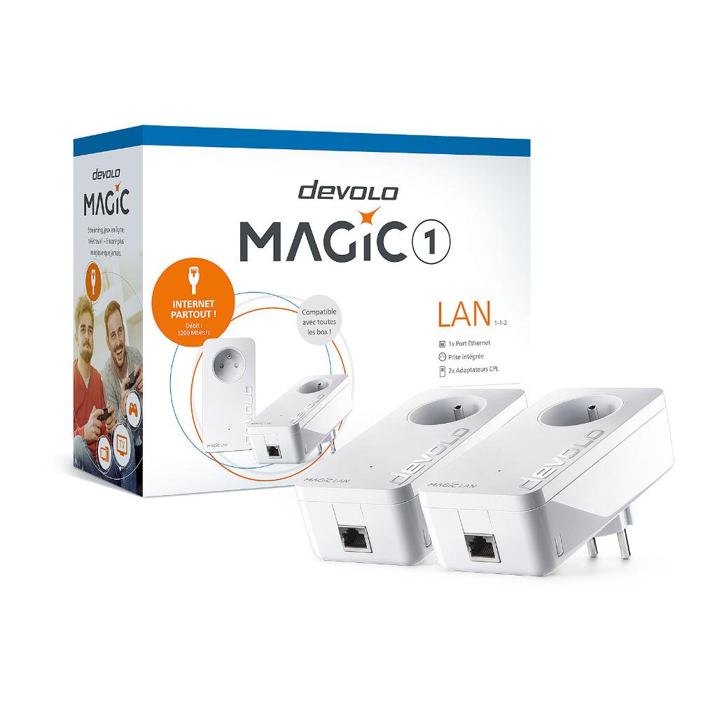 Devolo Magic 1 LAN Kit Démarrage(Pas de wifi)+ 2 adaptateurs, Ophalen, Zo goed als nieuw, Devolo