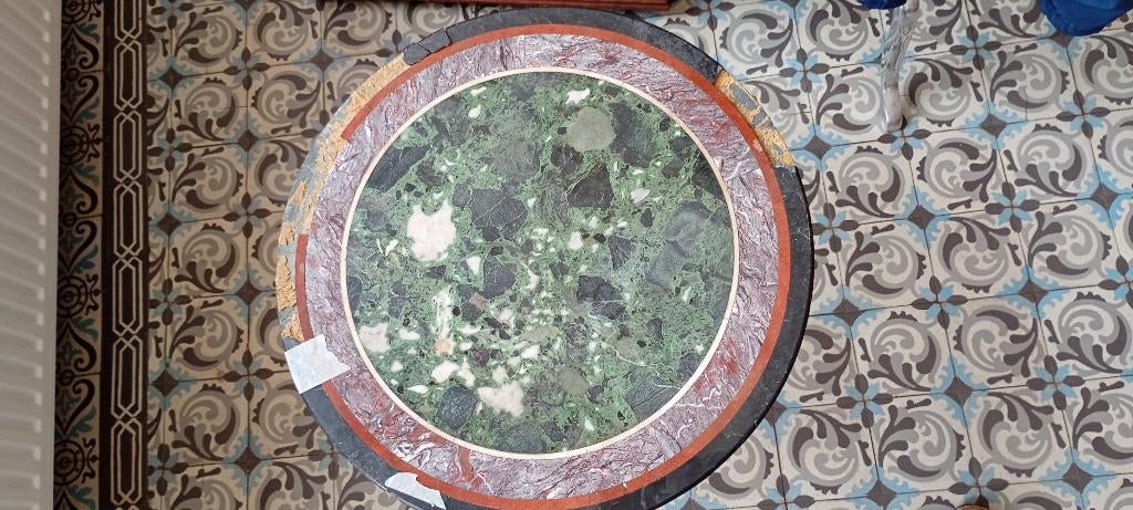 Table marbre vert 1820 1850, Antiquités & Art, Enlèvement