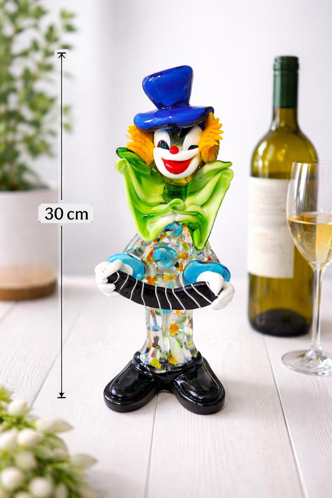 Clown geblazen glas in Murano-stijl 30 cm GROOT FORMAAT, Ophalen, Zo goed als nieuw