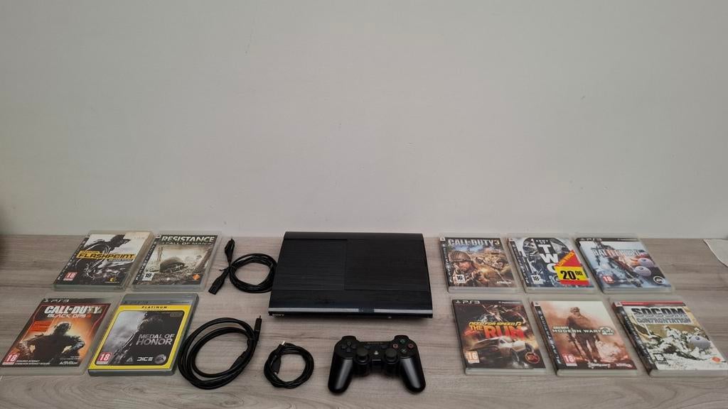 PlayStation 3 ultra slim 500gb in zeer goede staat met games, Games en Spelcomputers, Spelcomputers | Sony PlayStation 3, Ophalen of Verzenden