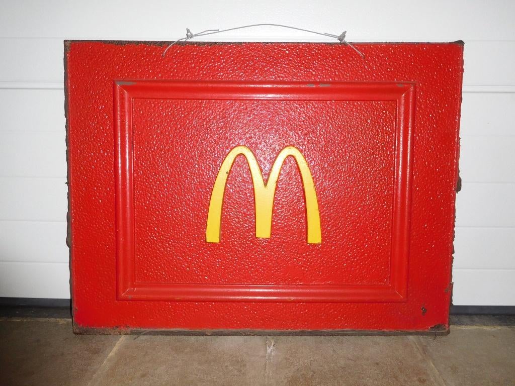 Panneau mcdonald's, Verzamelen, Merken en Reclamevoorwerpen, Ophalen, Gebruikt, Reclamebord