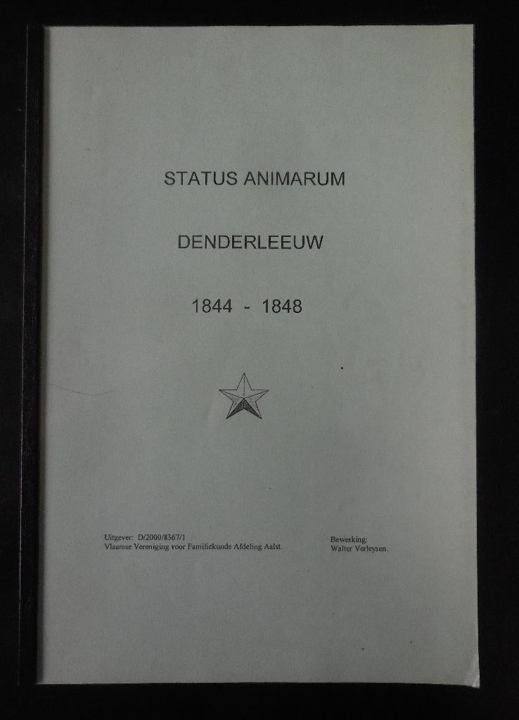 DENDERLEEUW - Status Animarum 1844--1848, Enlèvement ou Envoi