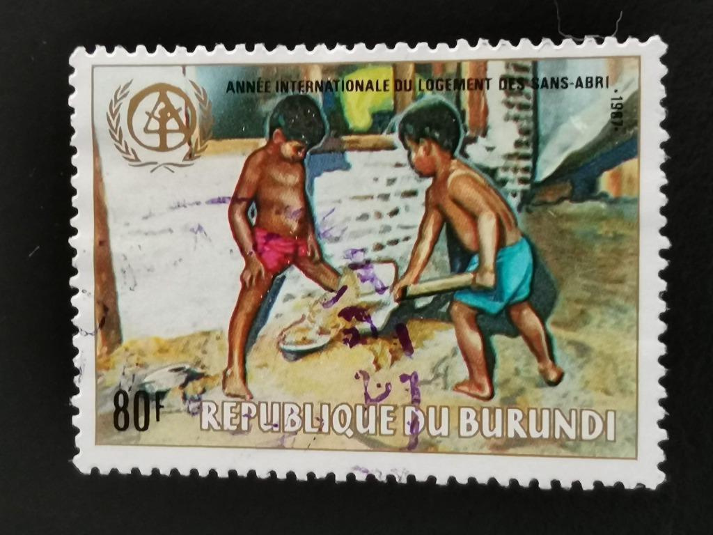 Burundi 1988 - refuge pour les sans-abri, Enlèvement ou Envoi, Autres pays, Affranchi