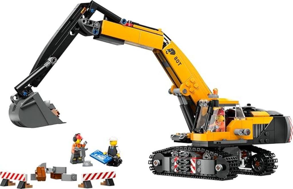 Excavatrice de chantier jaune LEGO City LIVRAISON RAPIDE ET, Envoi, Neuf, Ensemble complet, Lego