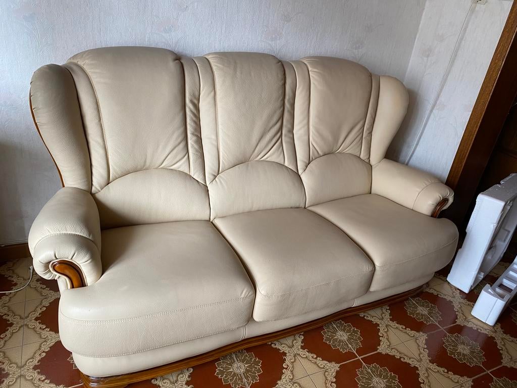 Fauteuil et canapés, Maison & Meubles, Canapés | Salons, Enlèvement, Comme neuf, Bois