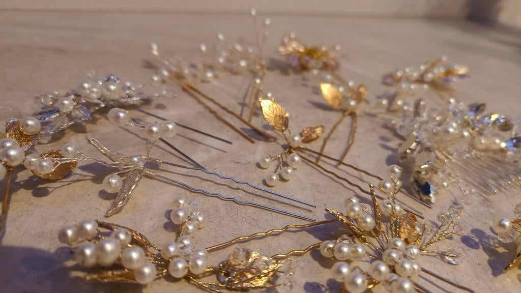 20-tal goud en zilverkleurige haarspelden (nieuw), Ophalen, Nieuw, Haarspeld