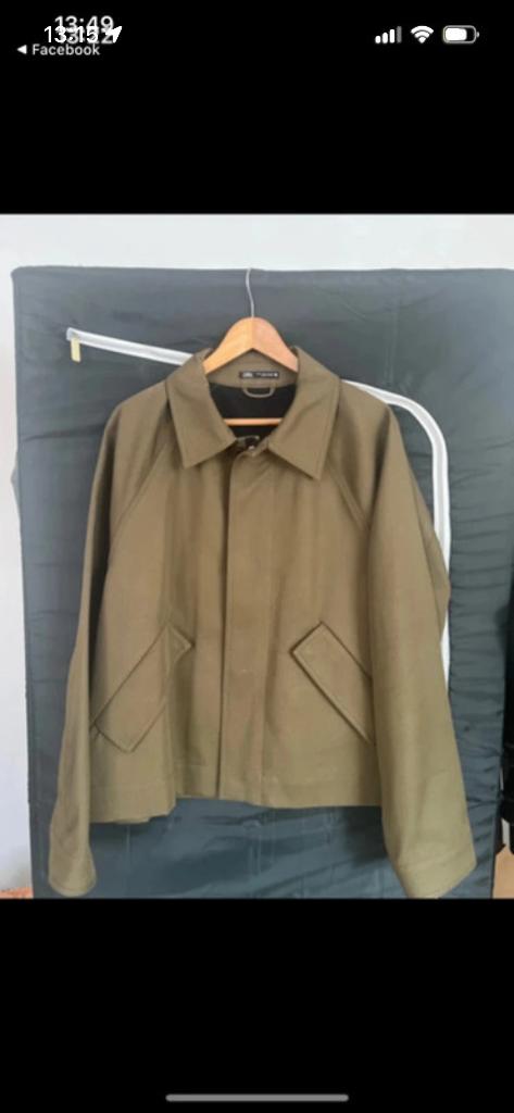 Zara jacket Kaki taille L, Kleding | Heren, Jassen | Winter, Maat 52/54 (L), Zara, Ophalen of Verzenden, Zo goed als nieuw
