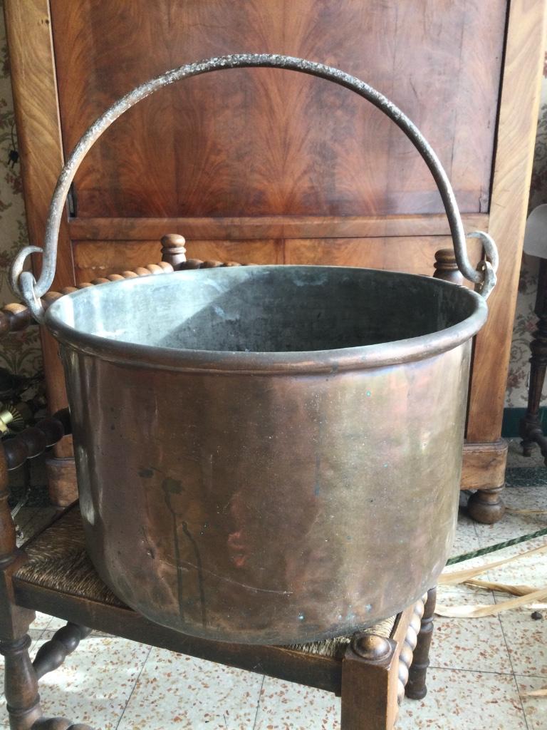 Ancien chaudron en cuivre, Antiquités & Art, Enlèvement ou Envoi, Cuivre