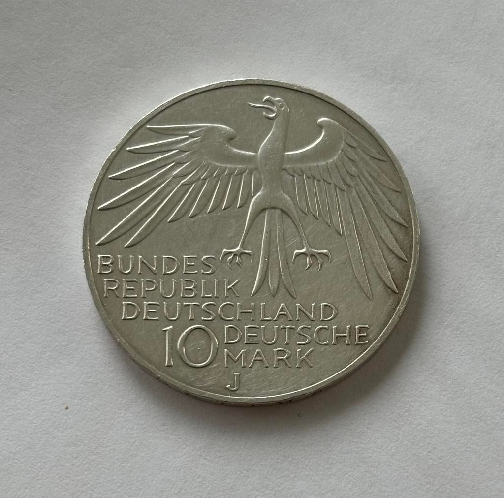 10 DM OJ München 1972 (Art.), Postzegels en Munten, Ophalen of Verzenden, Duitsland, Losse munt, Zilver