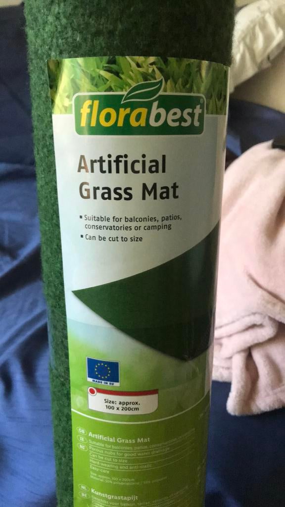 2 rouleaux de gazon artificiel 1m/2m Neufs, Nieuw