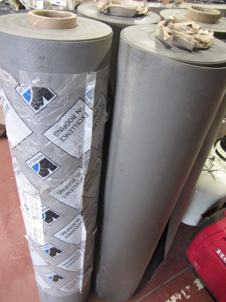 Renolit Alkorplan PVC Dakbedekking dik 1,5mm 84m² € 650 excl, Membrane goudronnée, Enlèvement, Autres matériaux, Noir