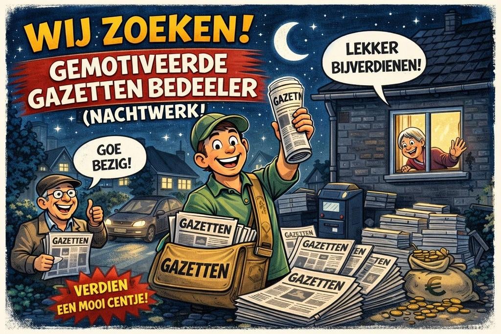 Wij zoeken versterking voor het bedelen van kranten  !!, Vacatures