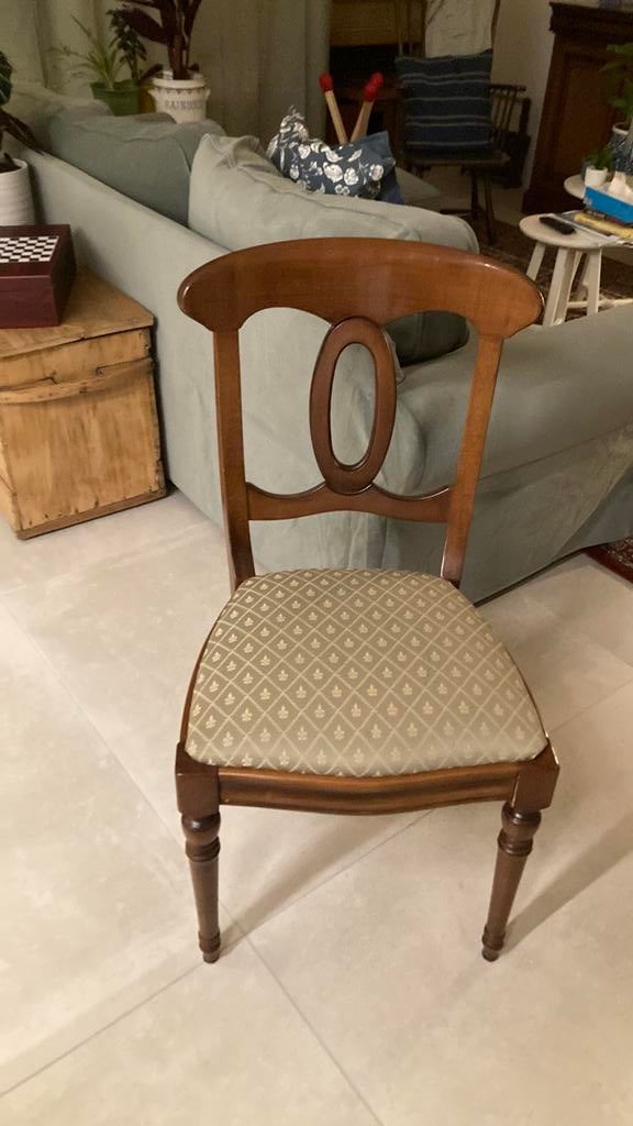 6 identieke notelaar stoelen, Ophalen, Bruin, Zo goed als nieuw, Vijf, Zes of meer stoelen