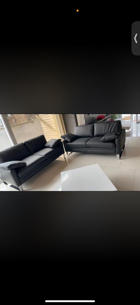 Canapé/fauteuil lauretto cuir véritable, Maison & Meubles, Enlèvement, Comme neuf, Cuir