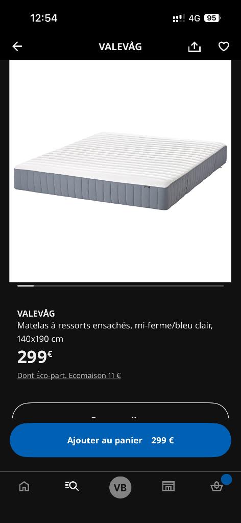 Matelas 140x190 + Sommier, Matelas, Enlèvement, Deux personnes, 190 cm ou moins