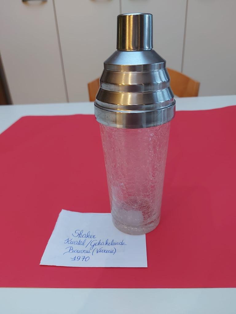 Kristallen cocktailshaker (Boussu), Antiquités & Art, Antiquités | Verre & Cristal, Enlèvement