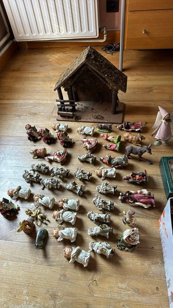 Crèche santons boules anges assortiment de Noel ancien déco, Divers, Noël, Utilisé, Enlèvement