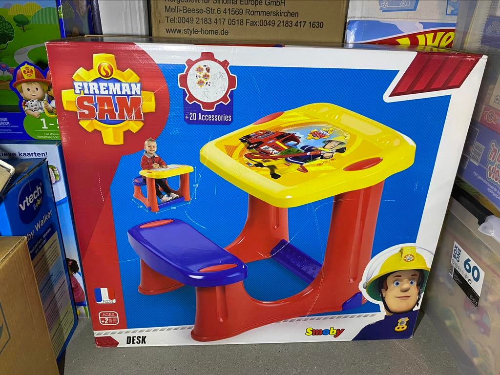 Table de bureau Sam Smoby Fireman, Enfants & Bébés, Enlèvement ou Envoi, Utilisé