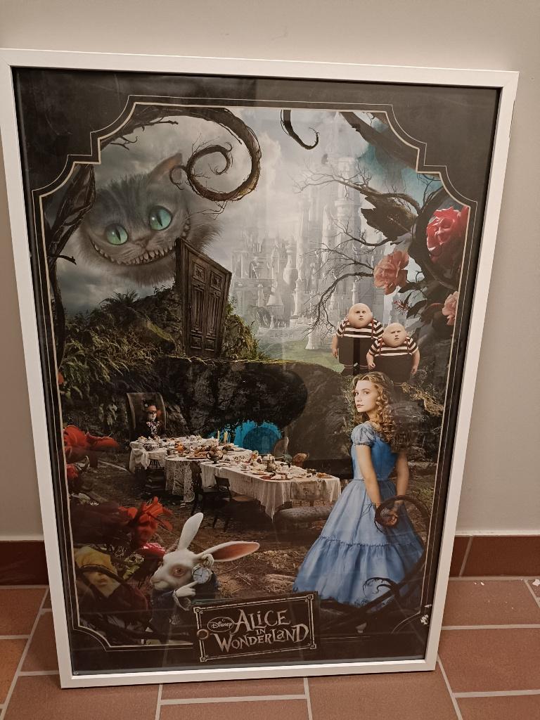 Affiche Alice In Wonderland avec cadre, Rectangulaire vertical, Avec cadre, A1 jusqu'à A3, Enlèvement