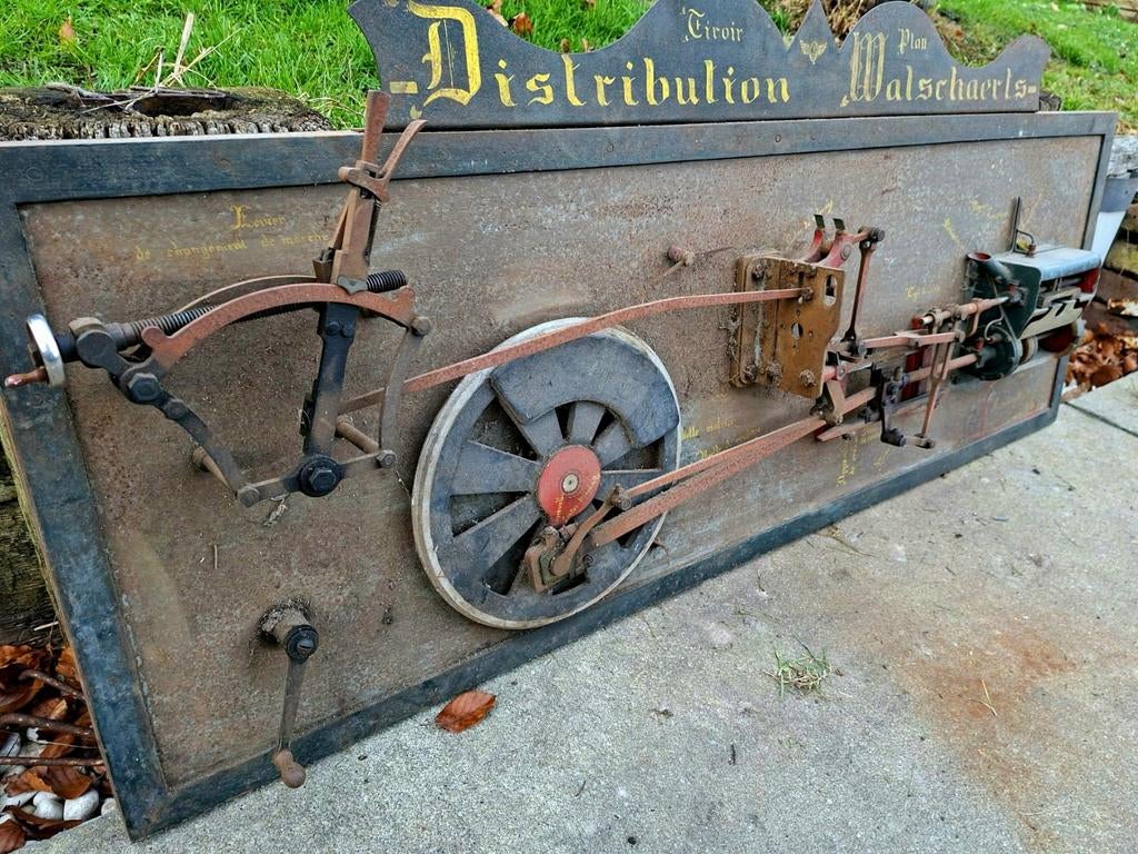 Plaque didactique locomotive train à vapeur Walschaerts 1942, Collections, Enlèvement, Train
