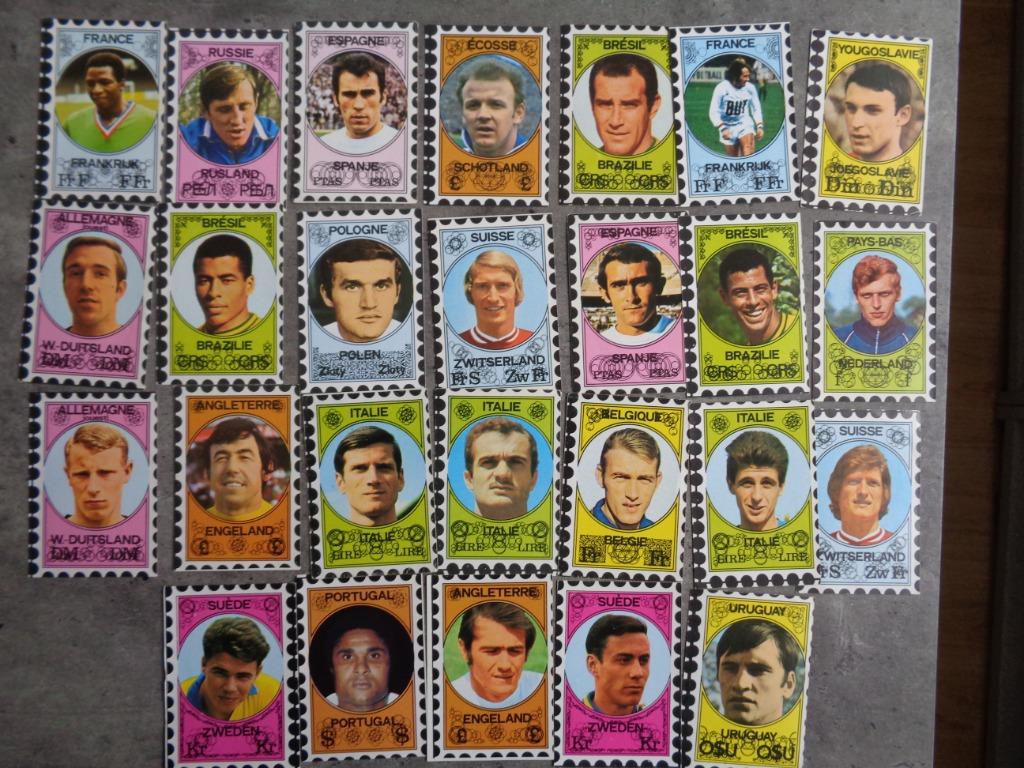VANDERHOUT VOETBAL PRENTEN wereldsterren JAREN 70 26x, Verzamelen, Ophalen of Verzenden