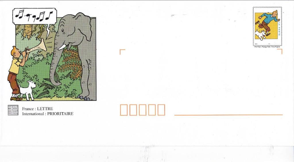 France  :  Prêt à poster neuf : Les aventures de Tintin, Collections, Enlèvement ou Envoi, Tintin