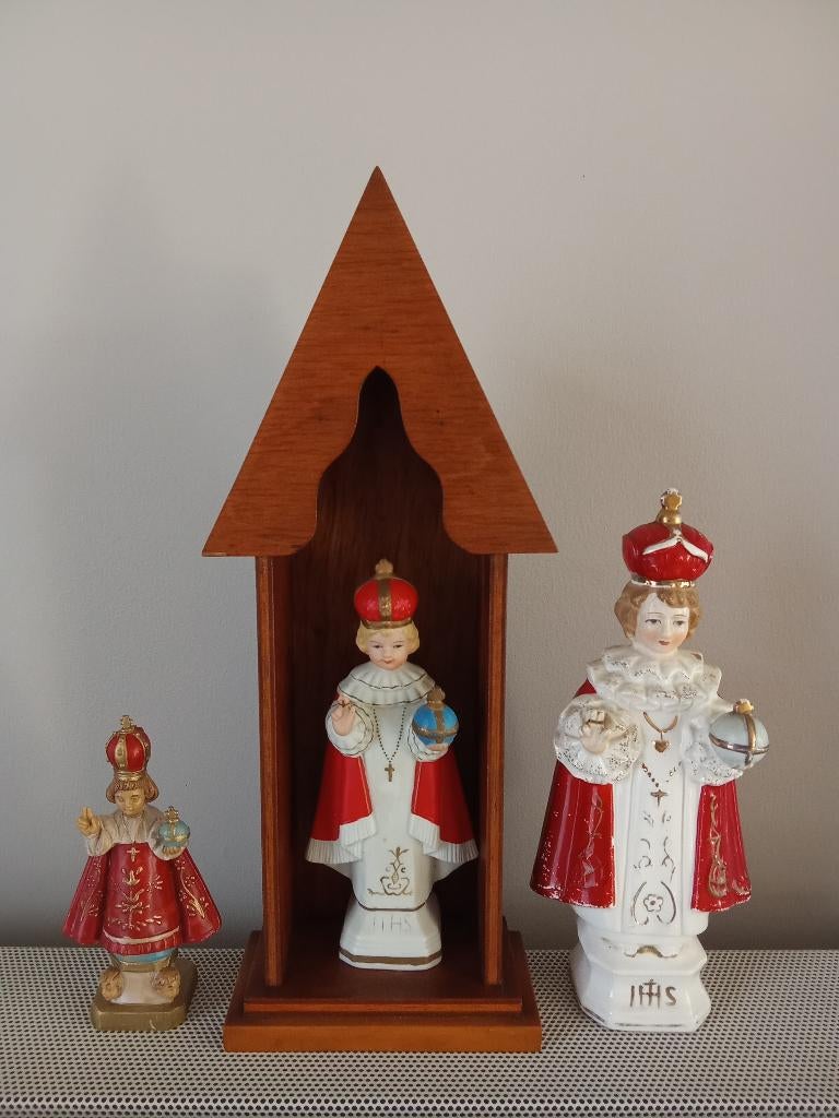 KINDJE JEZUS VAN PRAAG (3stuks), Ophalen of Verzenden, Gebruikt, Beeld(je), Christendom | Katholiek