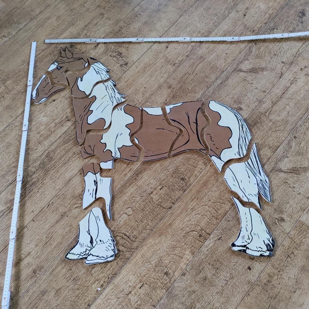 houten puzzels paard, 10 tot 50 stukjes, Nieuw, Ophalen of Verzenden, Van hout
