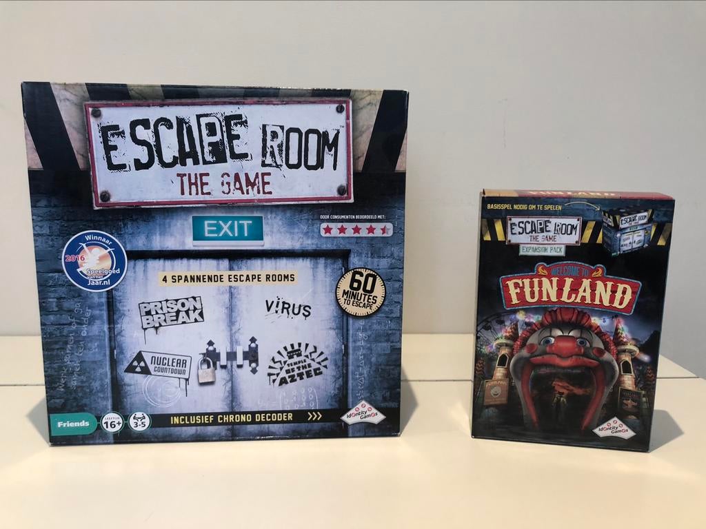 Escape room 4in1 en expansion pack funland NIEUW, Hobby en Vrije tijd, Ophalen, Nieuw