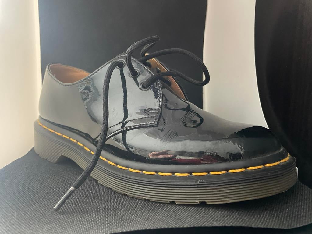 Dr Martens dames schoen laag zwarte lak, Zwart, Ophalen of Verzenden, Zo goed als nieuw, Dr martens