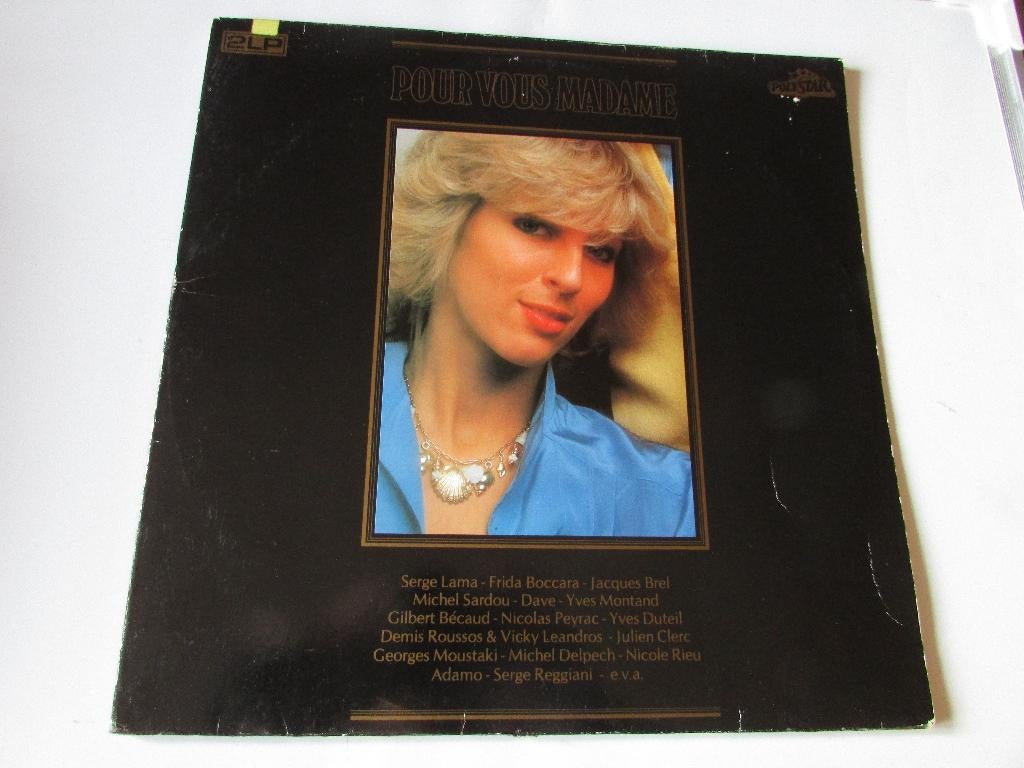 POUR VOUS MADAME, M. Delpech - Adamo - Dave - G. Bécaud 2 LP, Cd's en Dvd's, Vinyl | Pop, Gebruikt, 12 inch, Ophalen of Verzenden
