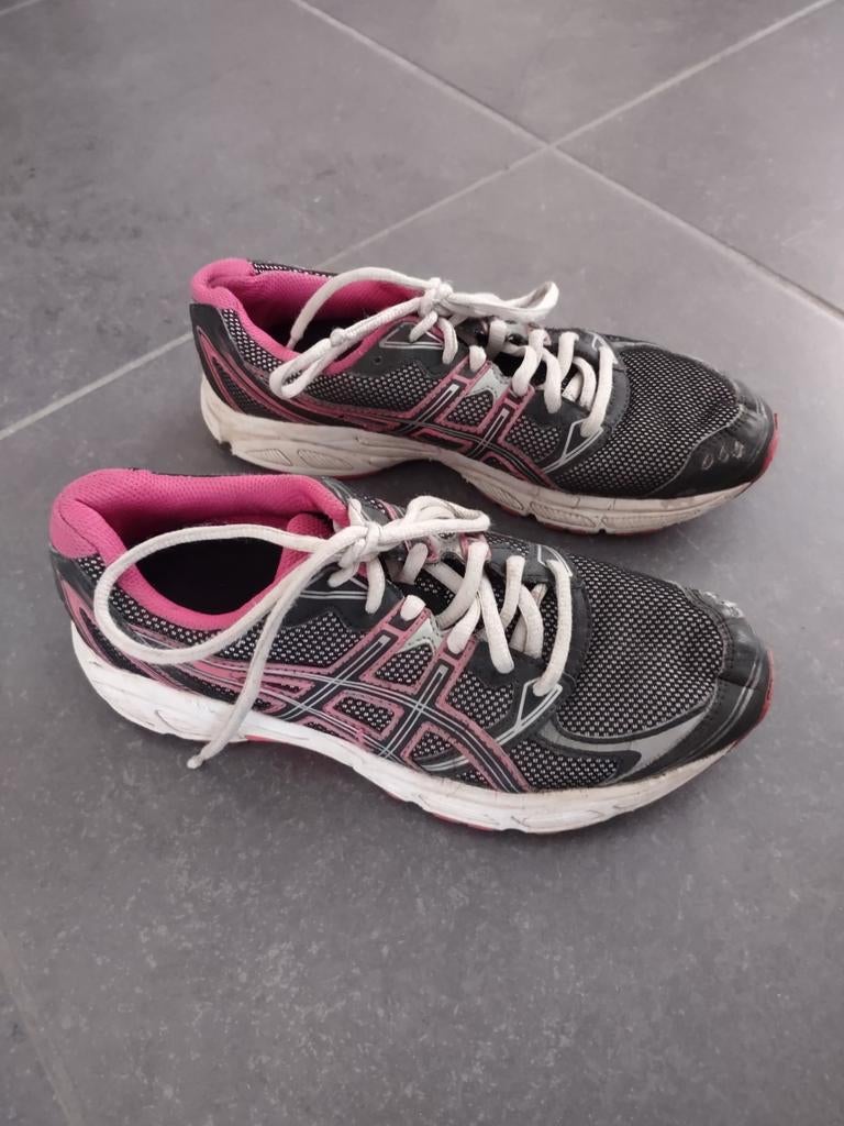 zwart-roze loopschoenen - Asics - maat 37, Ophalen, Asics, Zo goed als nieuw, Jongen of Meisje