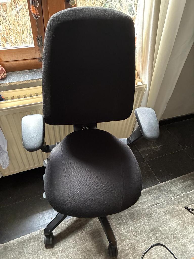 Fauteuil de bureau ergonomique RH Mereo 300 noir, Comme neuf, Enlèvement, Chaise de bureau, Ergonomique